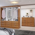 Guarda-roupa Casal Ruby 6 Portas 9 Gavetas Com Cômoda 10 Gave