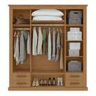 Guarda-roupa Casal Rustic 4 Pt 4 Gv Amêndoa