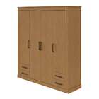Guarda-roupa Casal Rustic 4 Pt 4 Gv Amêndoa