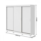 Guarda-roupa Casal Saion Plus 3 Portas 3 Gavetas Branco - Móv