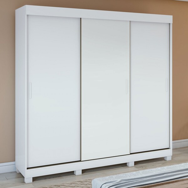 Guarda-roupa Casal Saion Plus 3 Portas 3 Gavetas Branco - Móv
