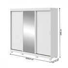 Guarda-roupa Casal Saion Plus 3 Portas 3 Gavetas Com Espelho