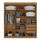 Guarda-roupa Casal Saion Plus 3 Portas 3 Gavetas Com Espelho