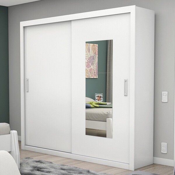 Guarda-roupa Casal Salvador 2 Portas 4 Gavetas Com Espelho Br