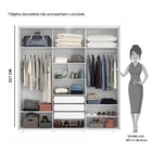 Guarda Roupa Casal Samuel Com Espelho 3 Portas 3 Gavetas Carv