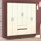 Guarda-roupa Casal San Diego 6 Portas 2 Gavetas Imbuia/champa