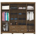 Guarda Roupa Casal San Lorenzo 8 Portas E Espelho Castanho Wo