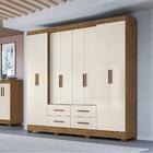 Guarda-roupa Casal San Lorenzo 8 Pt 4 Gv Baunilha Ecastanho W