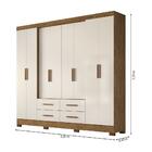 Guarda-roupa Casal San Lorenzo 8 Pt 4 Gv Baunilha Ecastanho W