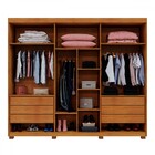 Guarda-roupa Casal San Remo 6 Portas 6 Gavetas Ripado Cinamom