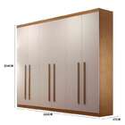 Guarda-roupa Casal Santana 6 Pt Imbuia E Off White