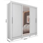 Guarda-roupa Casal Santiago 3 Portas 2 Gavetas Com Espelho Br