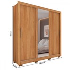 Guarda-roupa Casal Santiago 3 Portas 2 Gavetas Com Espelho Me