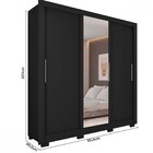 Guarda-roupa Casal Santiago 3 Portas 2 Gavetas Com Espelho Pr