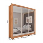 Guarda-roupa Casal Santiago 3 Portas 2 Gavetas Espelhado Frei