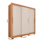 Guarda-roupa Casal Santiago 3 Portas 2 Gavetas Freijo/off Whi