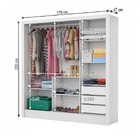 Guarda-roupa Casal Santiago 3 Portas 3 Gavetas Com Espelho Br