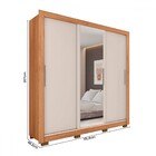 Guarda-roupa Casal Santiago 3 Portas 4 Gavetas Com Espelho 80