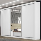 Guarda-roupa Casal Santiago 3 Portas 6 Gavetas 100% Mdf Branc