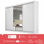 Guarda-roupa Casal Santiago 3 Portas 6 Gavetas 100% Mdf Branc