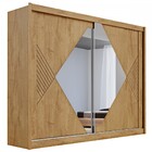 Guarda-roupa Casal Santorini 2 Portas 4 Gavetas Espelhado 100