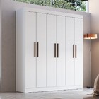 Guarda-roupa Casal Sartori 6 Portas 2 Gavetas 100% Mdf Branco