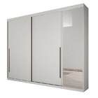 Guarda-roupa Casal Scarpa 3 Portas E 4 Gavetas C/ Espelho - N