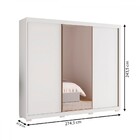 Guarda-roupa Casal Selaron 3 Portas 6 Gavetas Espelho Branco