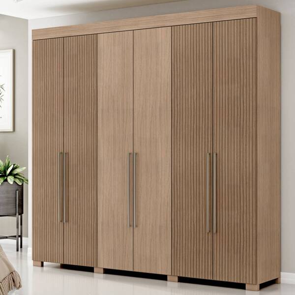 Guarda-roupa Casal Sem Espelho 6 Portas De Abrir Itá Havana –
