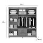 Guarda-roupa Casal Sem Espelho 6 Portas De Abrir Toledo Branc