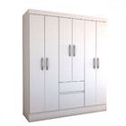 Guarda-roupa Casal Sena Slim 6 Portas 2 Gavetas Branco - Pano
