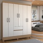 Guarda-roupa Casal Senna 6 Portas 2 Gavetas Amêndola Touch/of