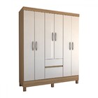 Guarda-roupa Casal Senna 6 Portas 2 Gavetas Amêndola Touch/of