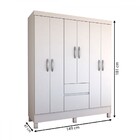 Guarda-roupa Casal Senna 6 Portas 2 Gavetas Branco - Panorama
