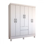 Guarda-roupa Casal Senna 6 Portas 2 Gavetas Branco - Panorama
