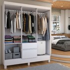 Guarda-roupa Casal Senna 6 Portas 2 Gavetas Branco - Panorama