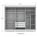 Guarda-roupa Casal Serena 3 Portas 3 Gavetas 2,22 Metros Com