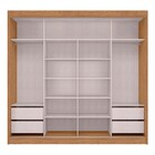 Guarda-roupa Casal Seul 100% Mdf 2 Portas 4 Gavetas Com Espel