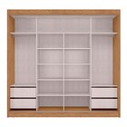 Guarda-roupa Casal Seul 100% Mdf 2 Portas 4 Gavetas Com Espel