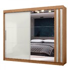 Guarda-roupa Casal Seul 100% Mdf 2 Portas 4 Gavetas Com Espel