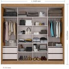 Guarda-roupa Casal Seul 100% Mdf 2 Portas 4 Gavetas Com Espel