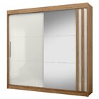 Guarda-roupa Casal Seul 100% Mdf 2 Portas 4 Gavetas Com Espel