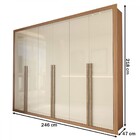 Guarda-roupa Casal Severo 6 Portas 6 Gavetas Cinamomo/off Whi