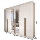 Guarda-roupa Casal Severo 6 Portas 6 Gavetas Com Espelho Bran