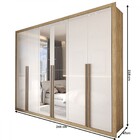 Guarda-roupa Casal Severo 6 Portas 6 Gavetas Com Espelho Capu