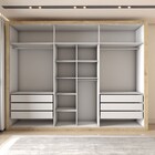 Guarda-roupa Casal Severo 6 Portas 6 Gavetas Com Espelho Capu