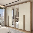 Guarda-roupa Casal Severo 6 Portas 6 Gavetas Com Espelho Ipê/