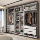 Guarda-roupa Casal Severo 6 Portas 6 Gavetas Preto - Panorama