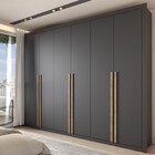 Guarda-roupa Casal Severo 6 Portas 6 Gavetas Preto - Panorama