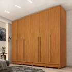 Guarda-roupa Casal Sevila 6 Portas 8 Gavetas 31579 Cinamomo -